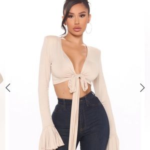 Front tie crop top